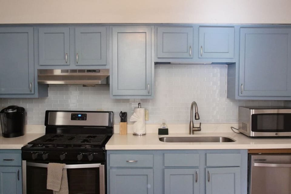 Bright kitchen with modern appliances!
