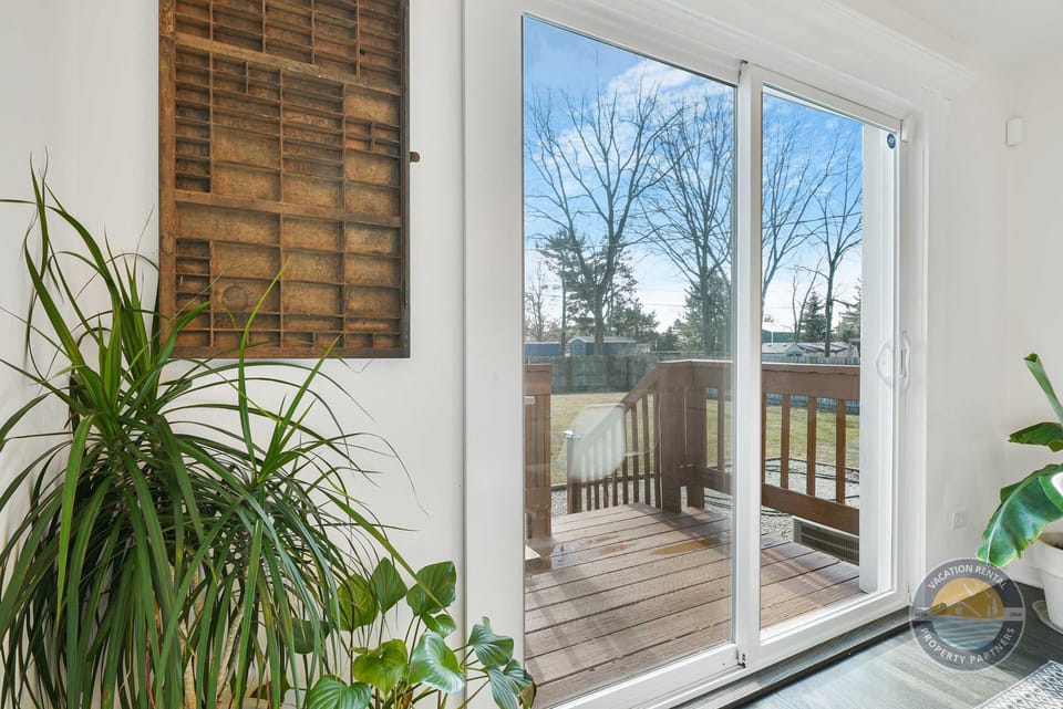 Step right outside to the backyard and enjoy fresh air, space to play, or a quiet evening under the trees.