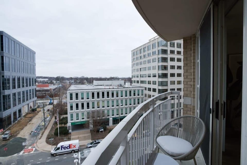 Balcony with city view