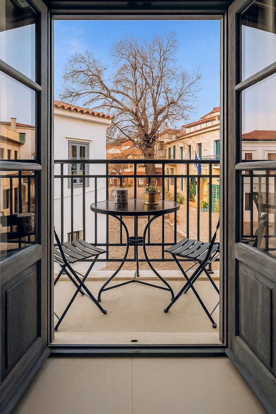 Relax with a view from the private balcony

