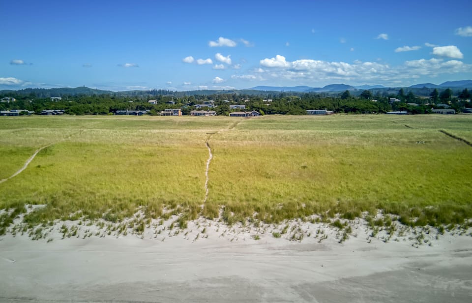 Aerial view from beach