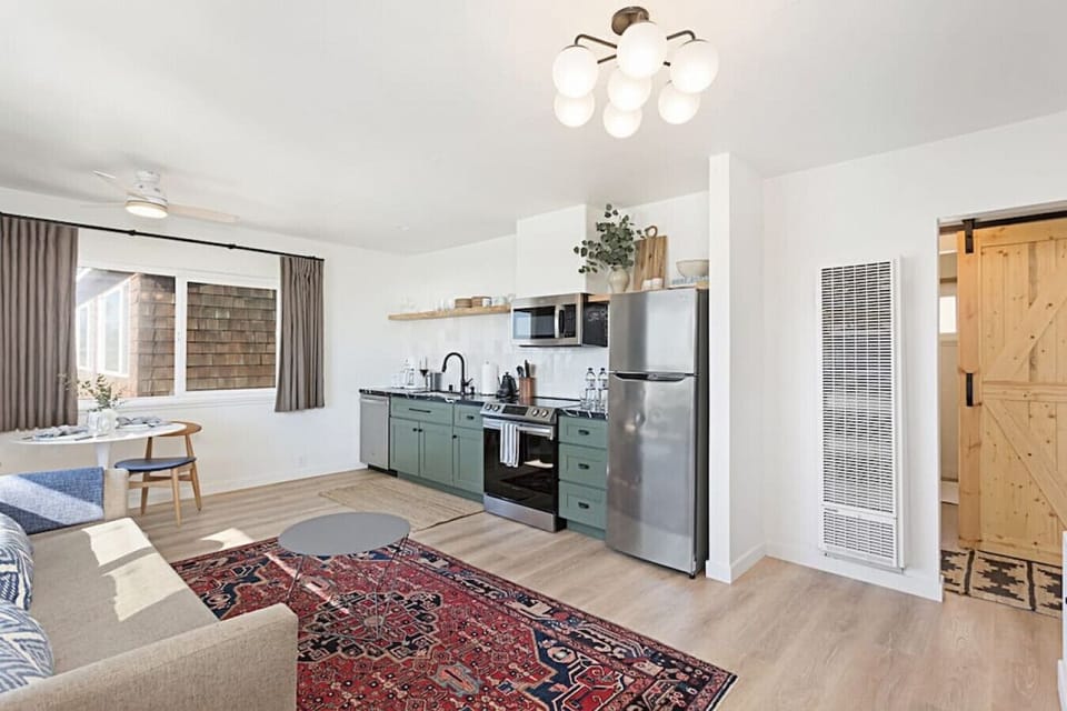 Kitchen and Living area.