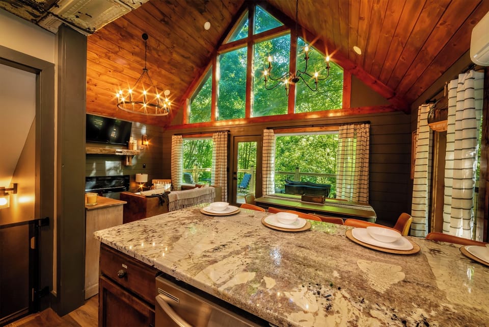 Granite bar with beautiful views!