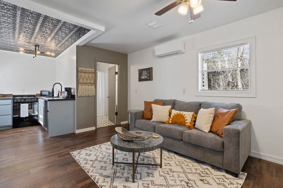 Living room with pull out queen bed