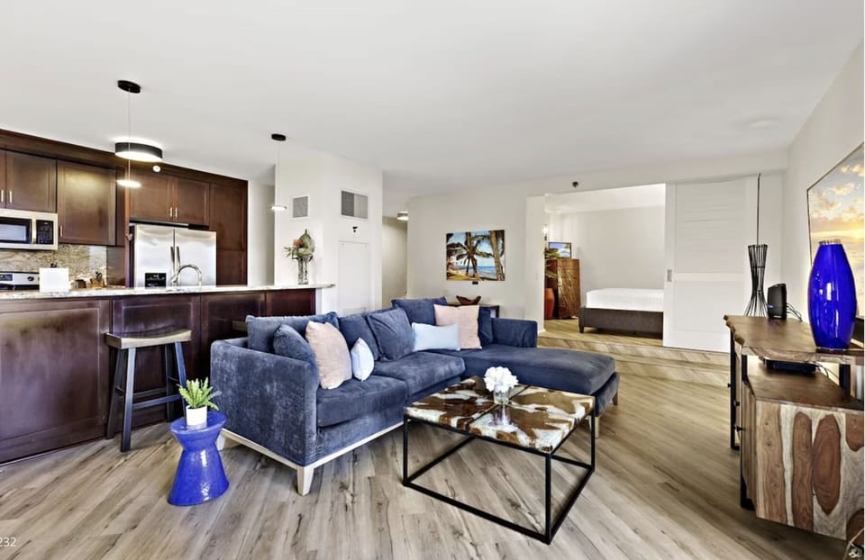 Loft-like vibe when open 