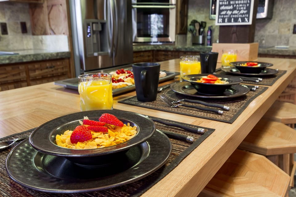 This dining setup promises delicious meals, great conversation, and unforgettable moments at Chandler's Lodge.