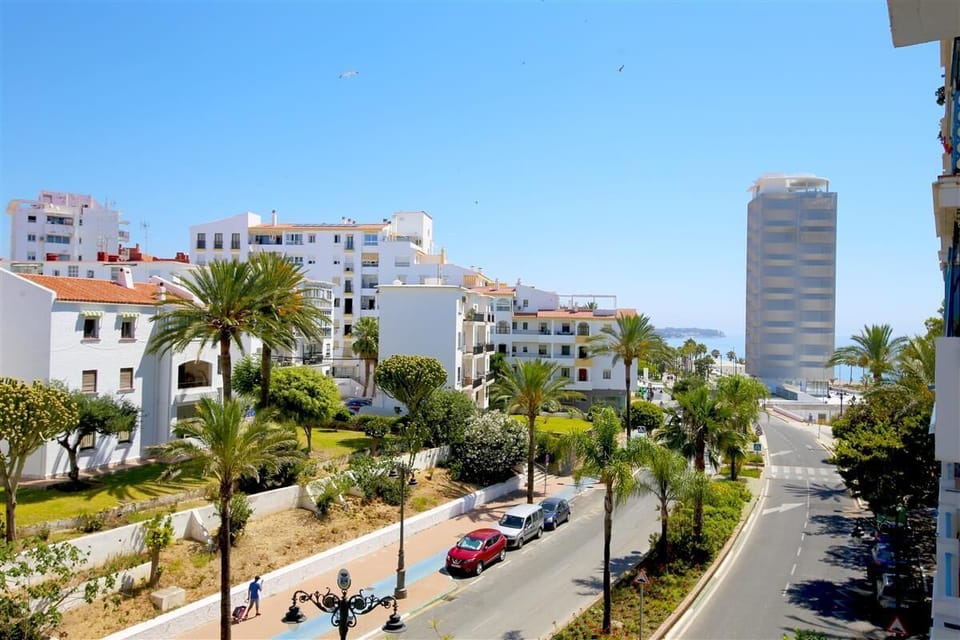 Distant views to the sea from the terrace of the apartment