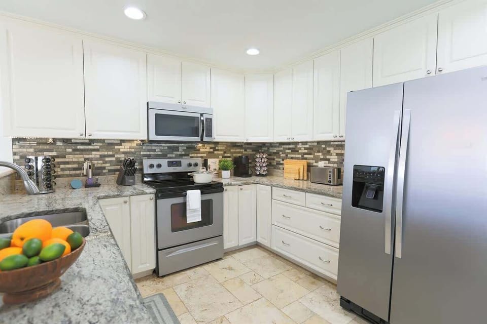 Fully equipped kitchen in our vacation rental home in Largo, Florida. 