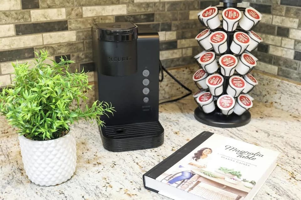 Keurig and coffee pods always provided in our vacation rental home in Largo, Florida. 