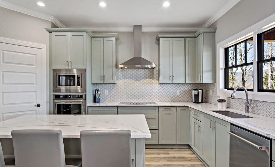 Large, fully functional kitchen