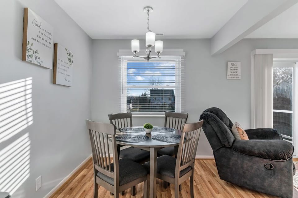 Dining area with seating for four.