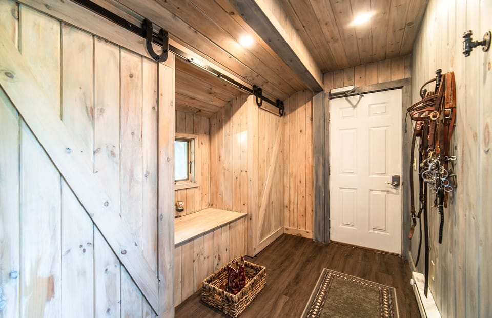 Entrance from the owners private barn