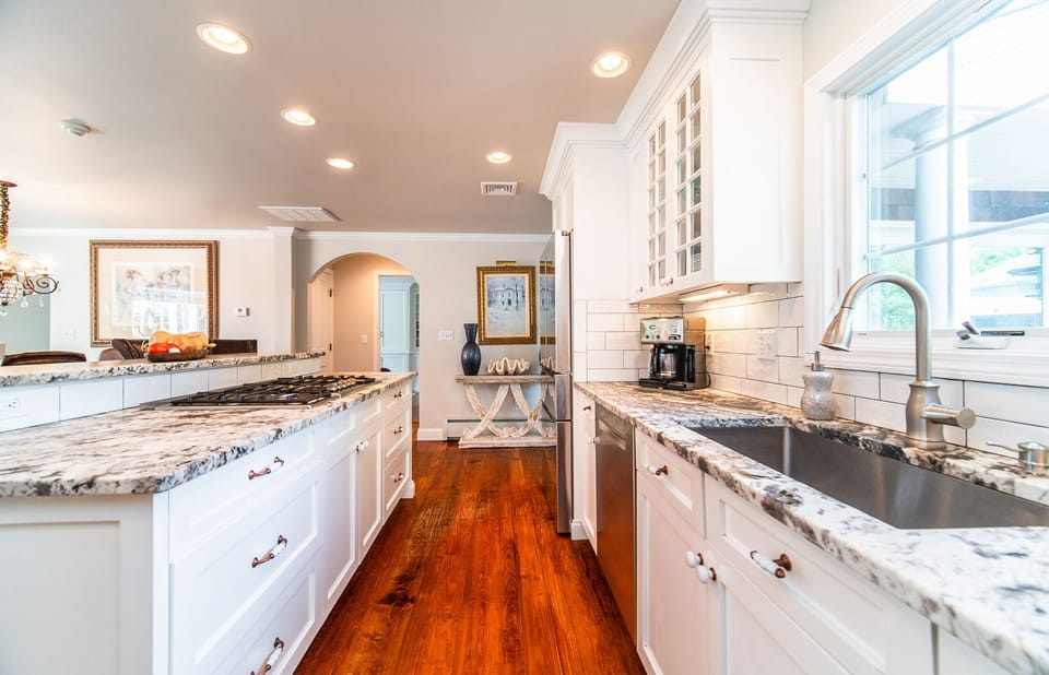 Fully stocked kitchen cabinets