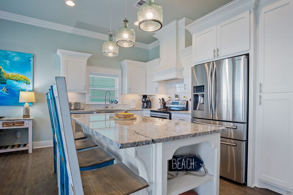 Sandy Toes Kitchen: Every detail of the kitchen has been meticulously crafted to enhance both form and function.