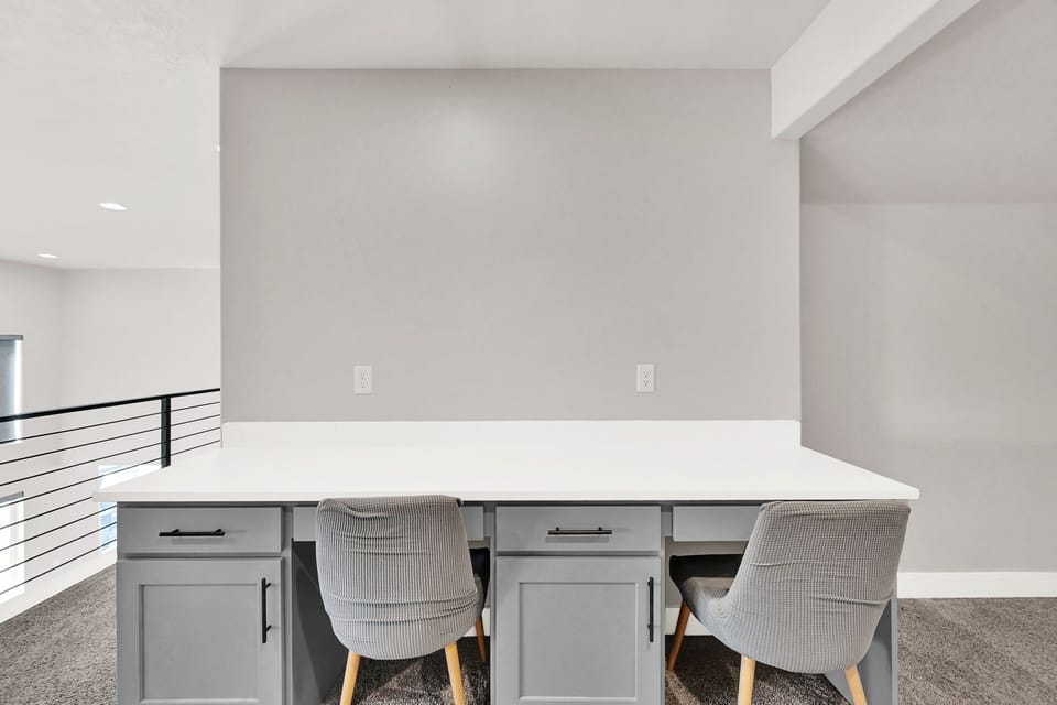 Loft area with dedicated remote work