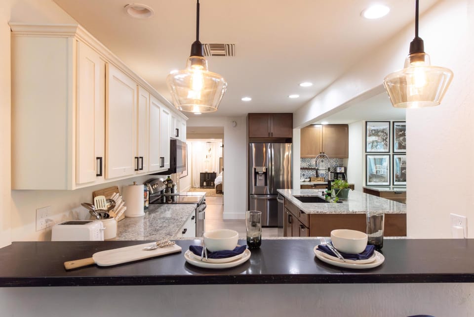 Fully stocked kitchen