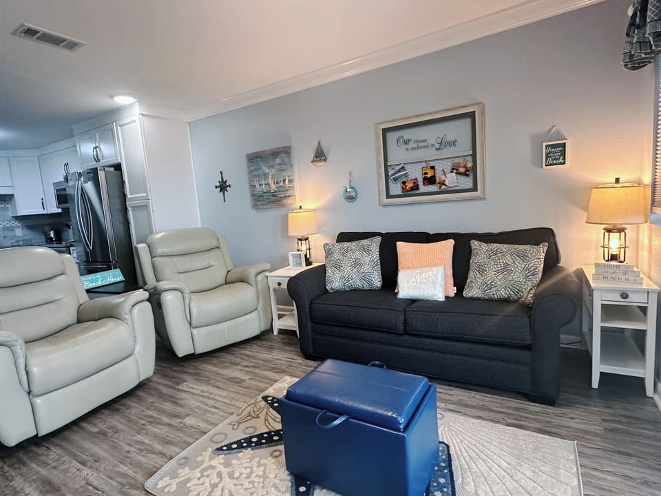 Living Room - Sleeper Sofa + Smart TV