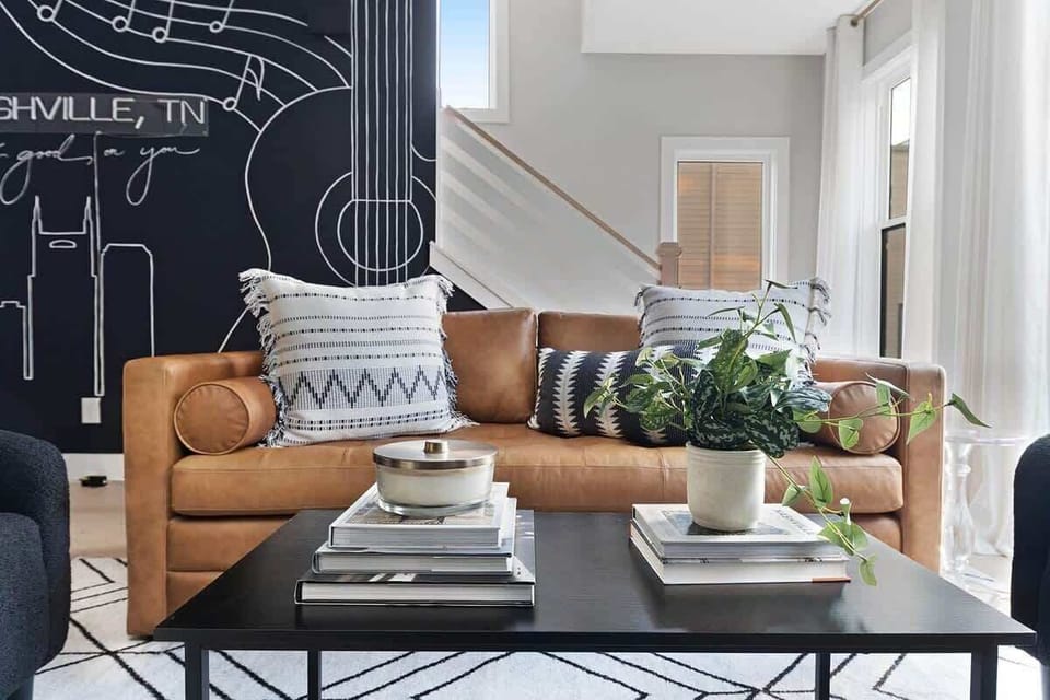 Every thoughtful detail in the living room makes the Wyatt the perfect home away from home.