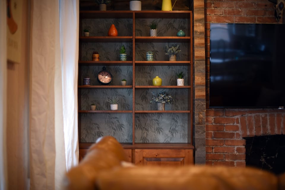 Elegant touches in the living area for a stylish, cozy vibe.