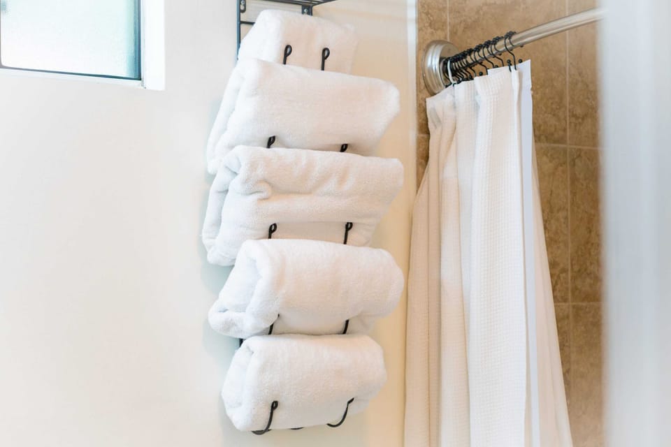 Ample space and natural light create a relaxing bathroom experience.