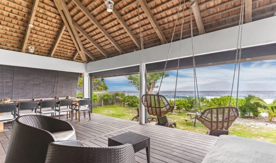 Ocean-view lounge terrace.