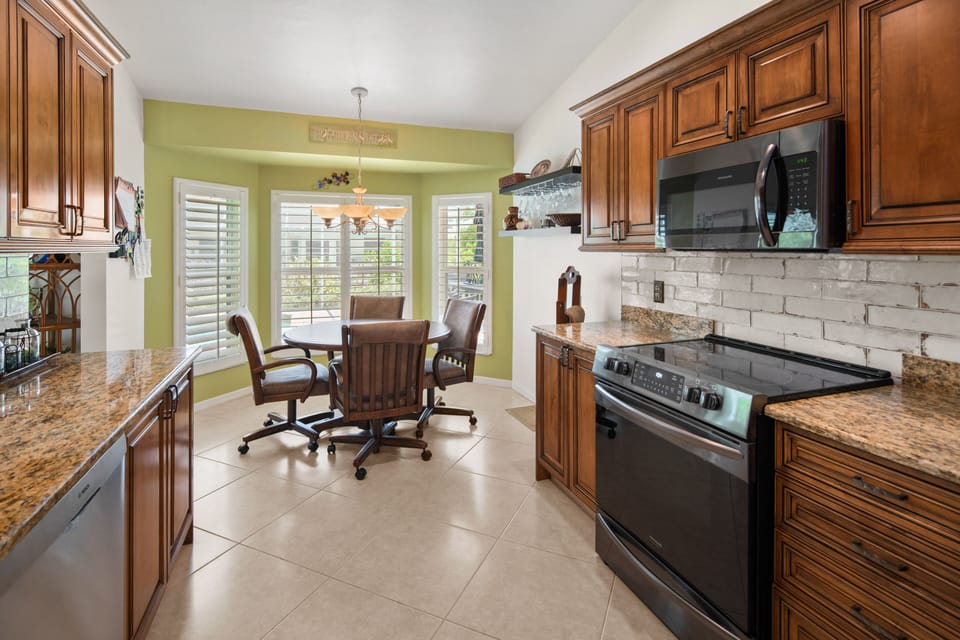 Kitchen stove and microwave