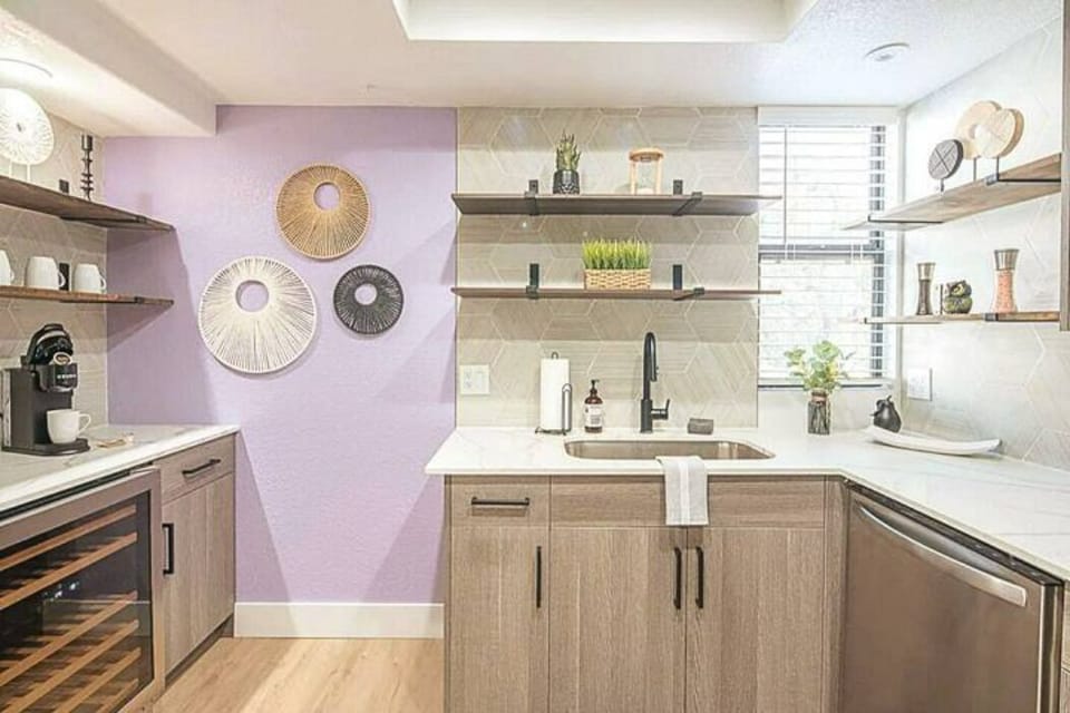 A fully equipped kitchen with modern appliances and everything you need to cook your favorite meals like you're at home.