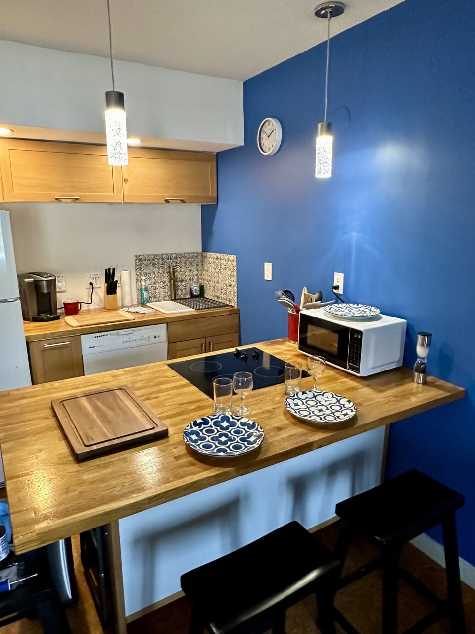 Custom butcher block island 
