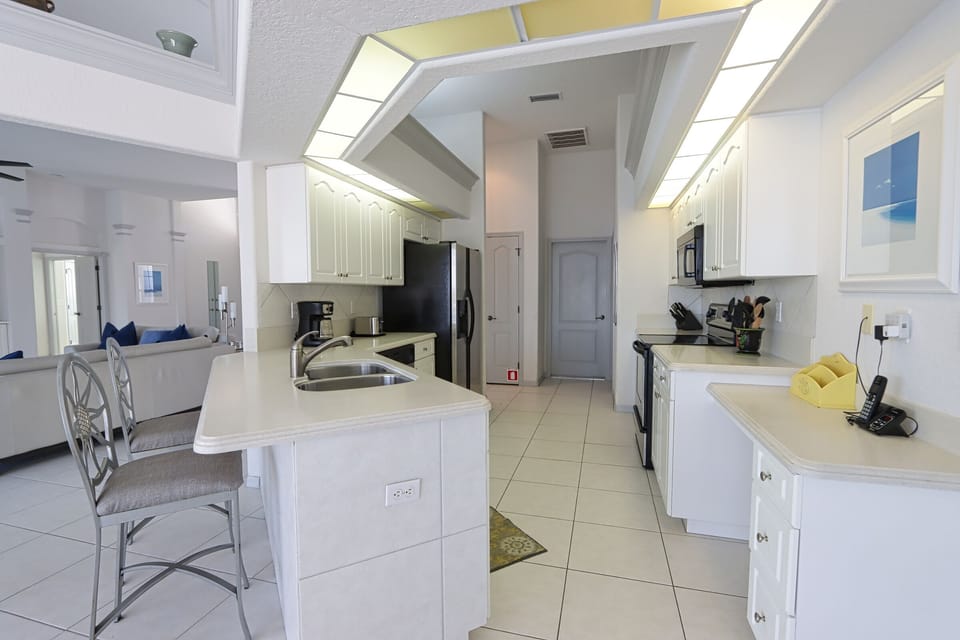 Kitchen with stainless steel appliances