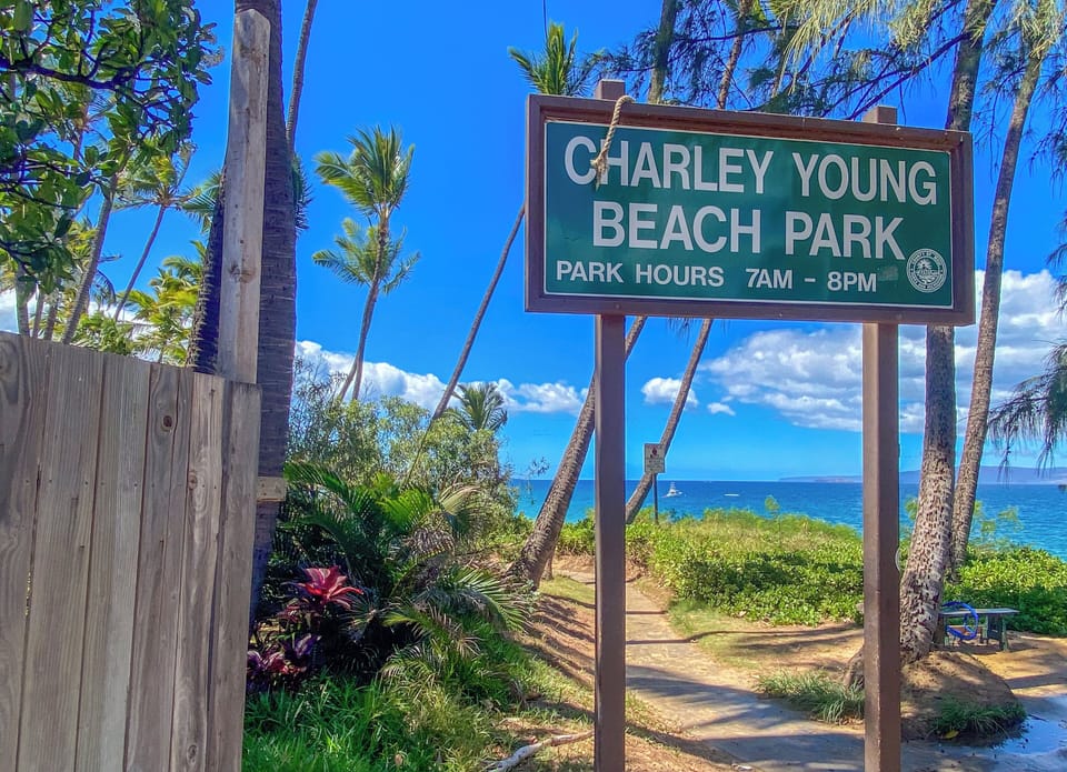 Charley Young Beach across the street