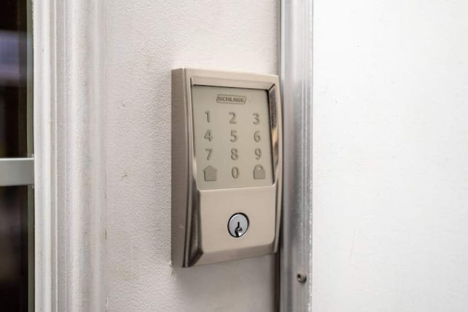 Keyless entry using a smart lock.