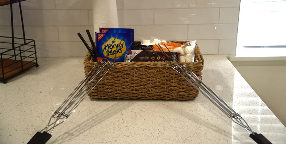 S'more essentials and firewood included for easy campfire setup