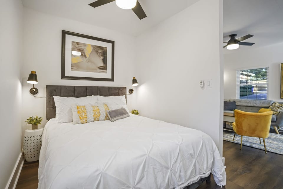 A Cozy Retreat Awaits, Promising a Restful Night's Sleep in a Chic and Compact Space.