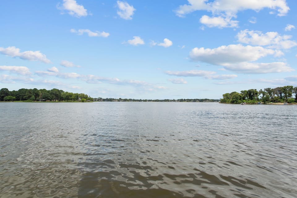 View of Lake Palestine from the private dock. 