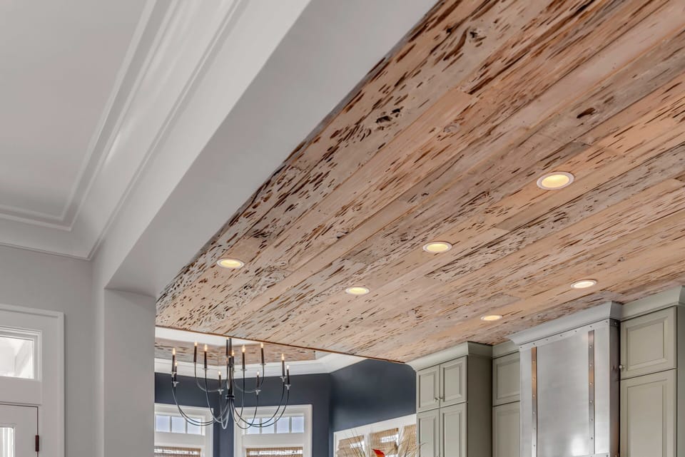 Unique Pecky Cypress Ceiling