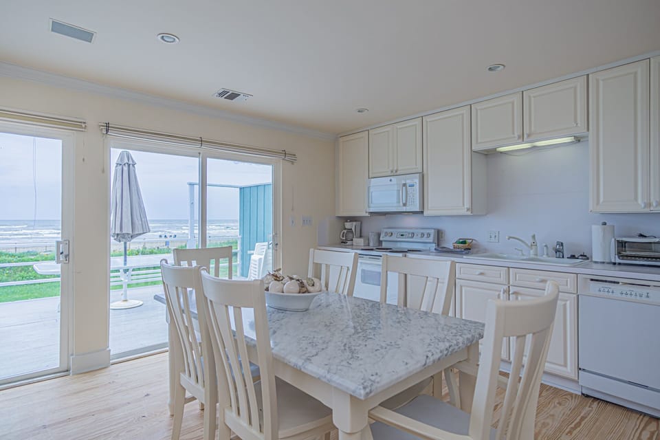 Dining room with beach view