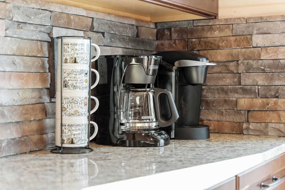 We have both a coffee pot and Keurig - make sure to bring your favorite coffee to enjoy!