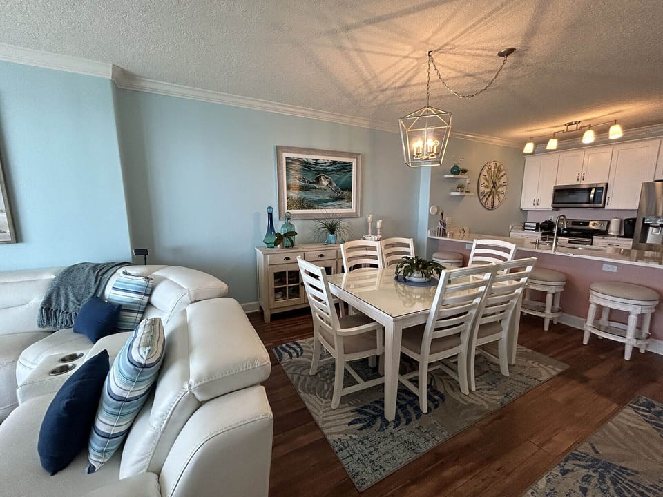 Living room and dining table