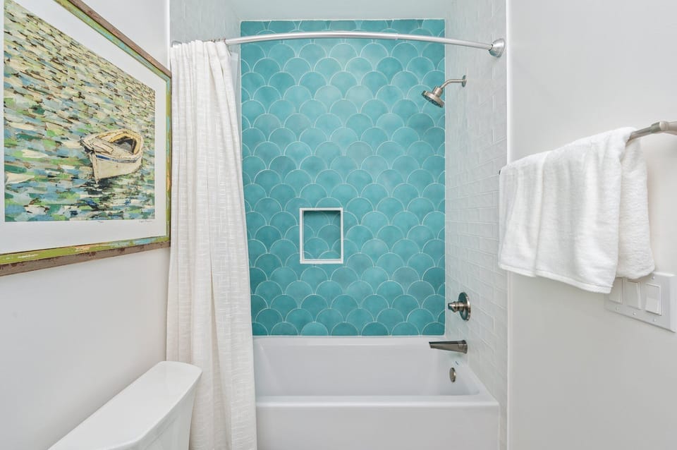Bdrm 2 Bath 3 Pic 2: private bath with granite vanity and shower tub combo