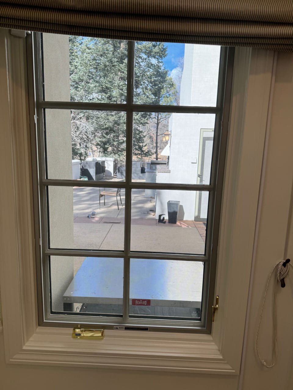 View from Pantry hall to outdoor patio.