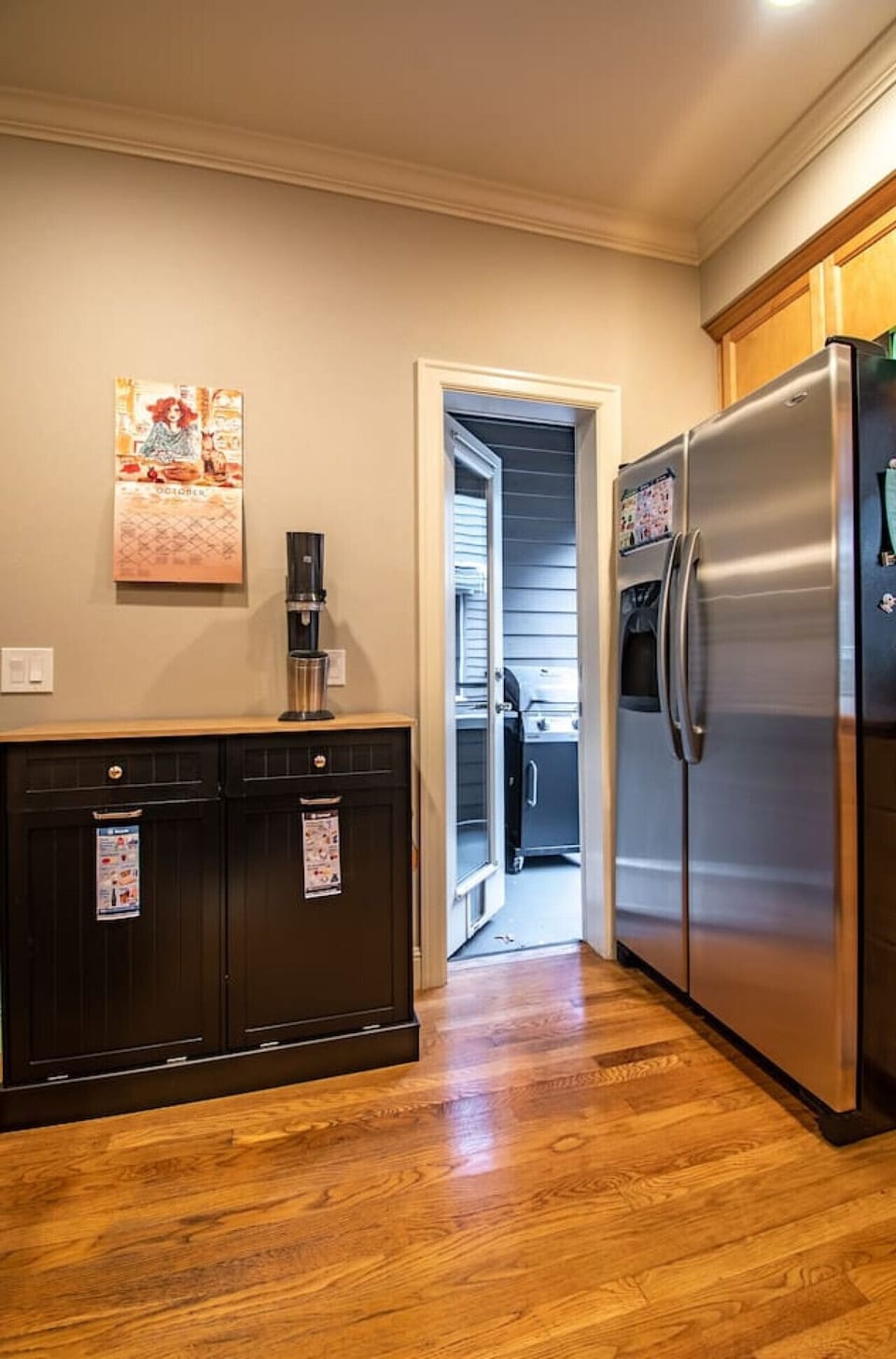 Patio attached to kitchen. Enjoy the grill for a home cooked meal!