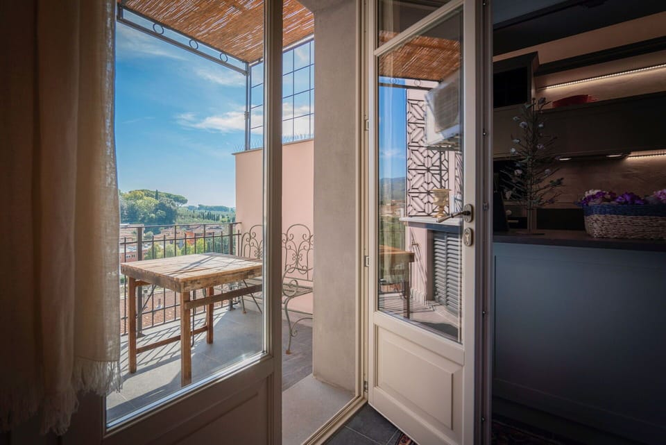 Interior Design, Apartment, Balcony, Glass, Wood Stain, Chair, Handrail