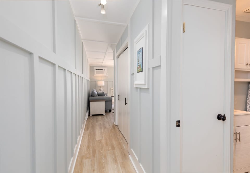Entrance hallway leading to the living room