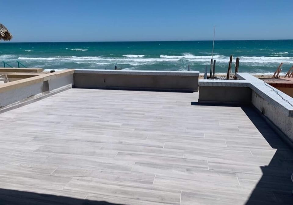 Spacious private patio.