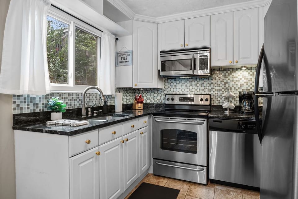 Updated kitchen stocked with everything you need. 