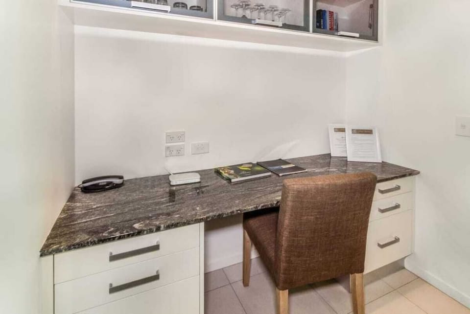 Tuck into some work, making use of the dedicated office area in the kitchen.