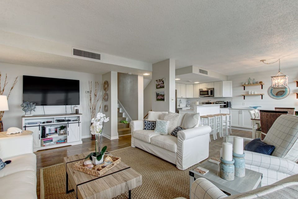 Living room with views to Kitchen