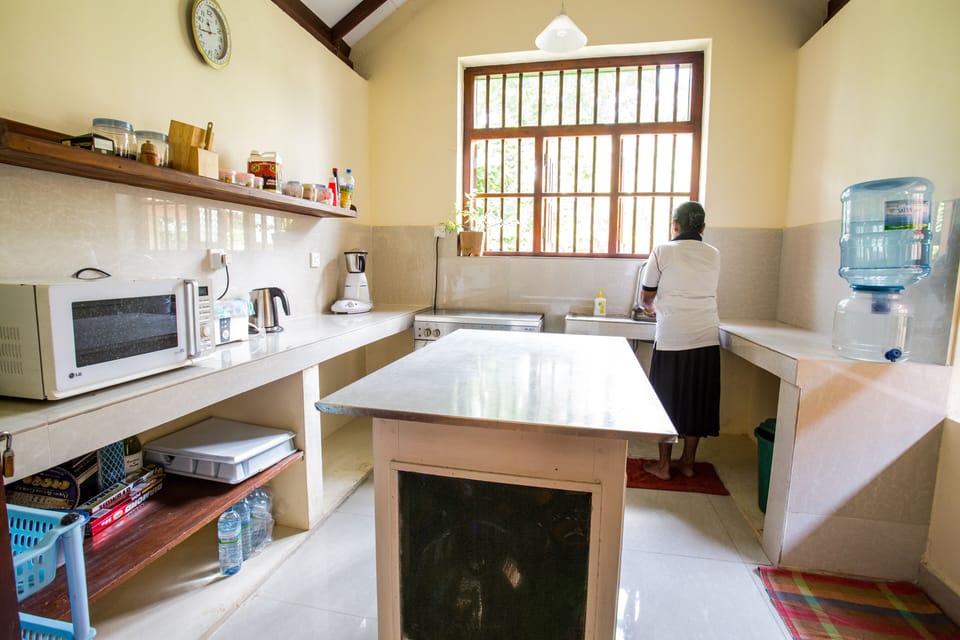 Chalet has a small well equipped kitchen.