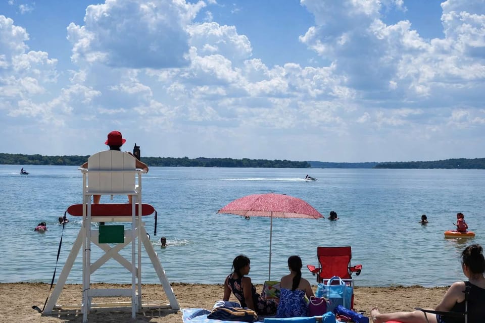 Bring your beach gear and spend the day soaking up the sun at Lake Geneva. Enjoy swimming, relaxing by the water, or watching the boats cruise by, then head back home to grill dinner and unwind in your private backyard.