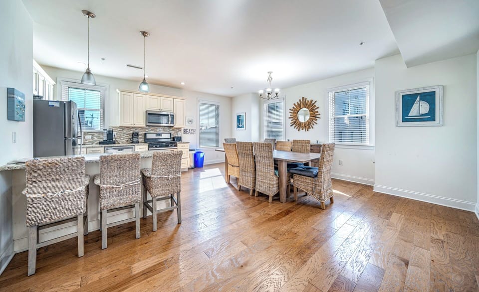 Spacious kitchen and dining are